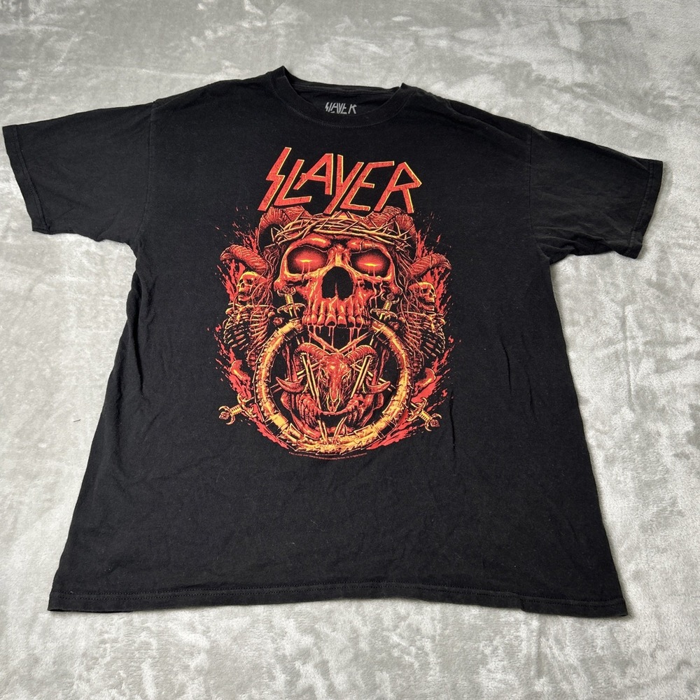 Slayer Large Black T-Shirt Logo skull